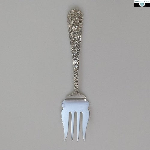 Kirk Stieff Sterling Silver Stieff Rose Cold Meat Fork