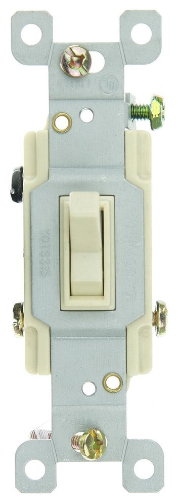 Sunlite E508 3 Way Grounded Toggle Switch, Ivory
