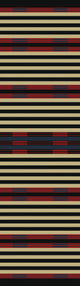 Chief Stripe Rug, Red, 2'x8', Runner