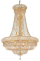 Elegant Primo Dining Room Light, Gold Finish With Royal Cut Crystal