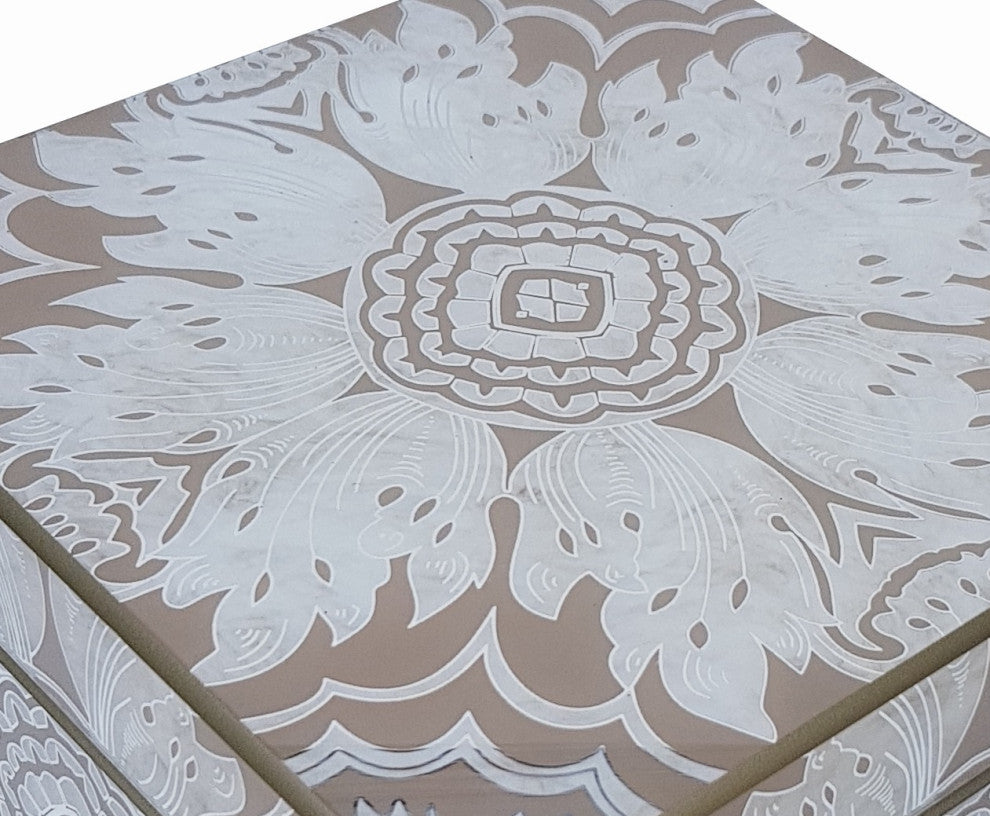 Sand and Silver Mirror Box