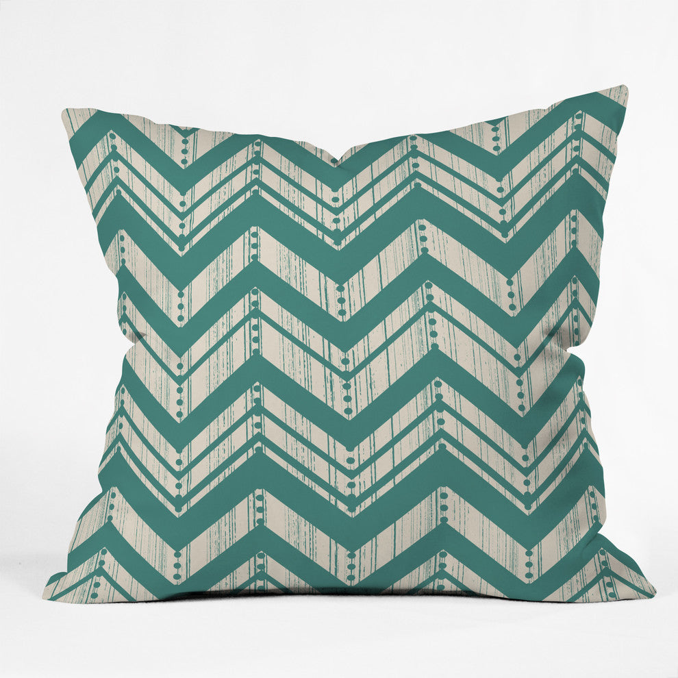 Heather Dutton Weathered Chevron Outdoor Throw Pillow