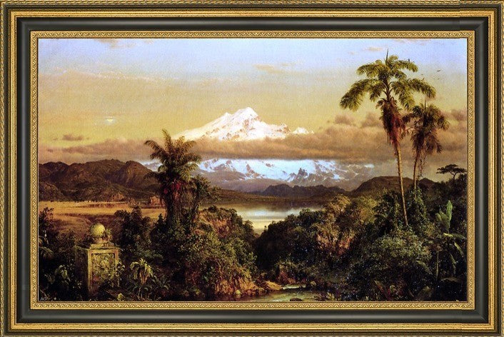 Frederic Edwin Church Cayambe Framed Premium Canvas Print, 16"x24"