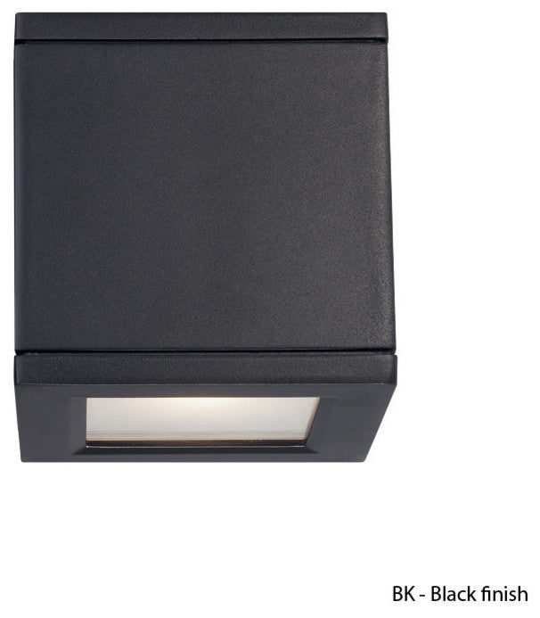 WAC Lighting Rubix LED Indoor or Outdoor Wall Light, Black