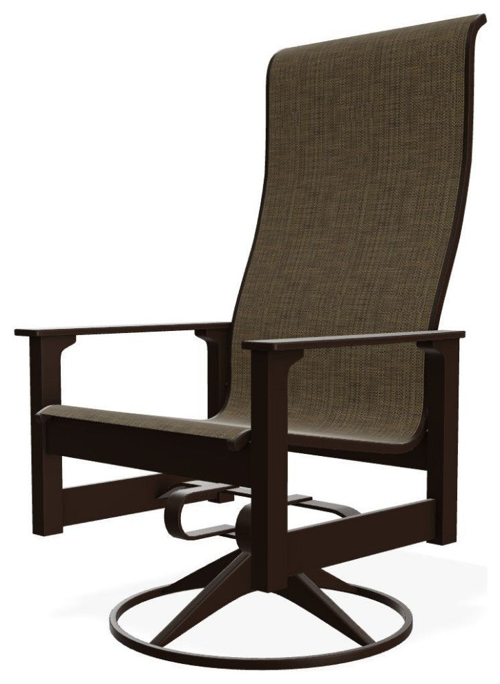 Leeward Sling Outdoor Swivel Rocker, Beacon/Kona