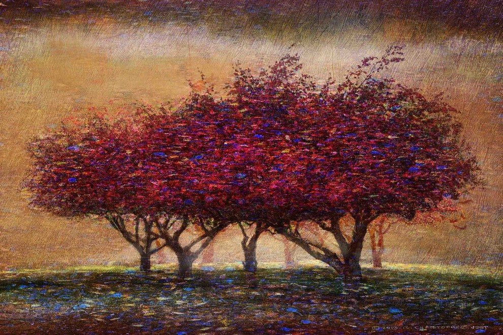 "Crabapple Blossoms" Painting Print on Canvas by Chris Vest