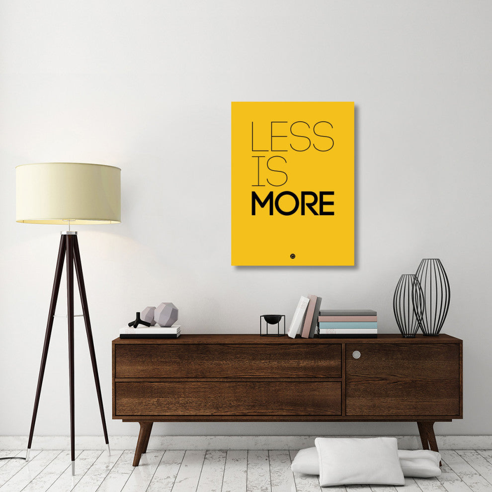 "Less Is More Poster Yellow" Fine Art Print