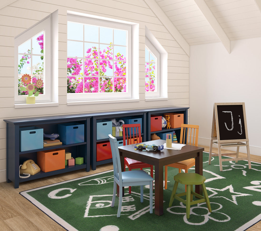 Playful Patterns Rug, Kid's Art, Green, 5'4"x7'8"