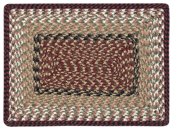 Burgundy/Mustard Rectangle Placemat 13.25"x17.25"
