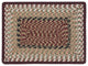 Burgundy/Mustard Rectangle Placemat 13.25"x17.25"