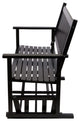 Shine Company Torrey Loveseat Porch Glider - Classic Outdoor Glider Bench, Black