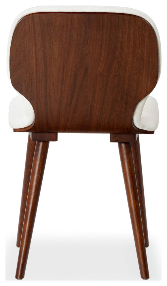 Safavieh Couture Tazmyn Dining Chair, White/Walnut