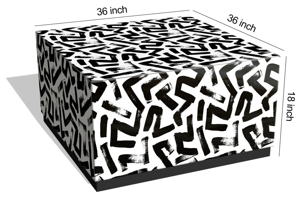 Intertwined Ibeveled Art Glass Cocktail Table With Plinth Base