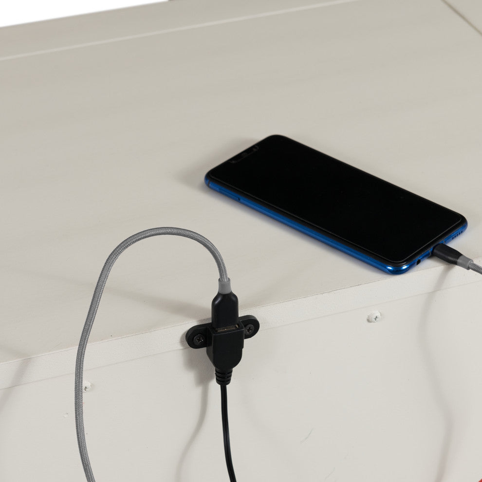 Brooks 3-Drawer Nightstand With USB Ports