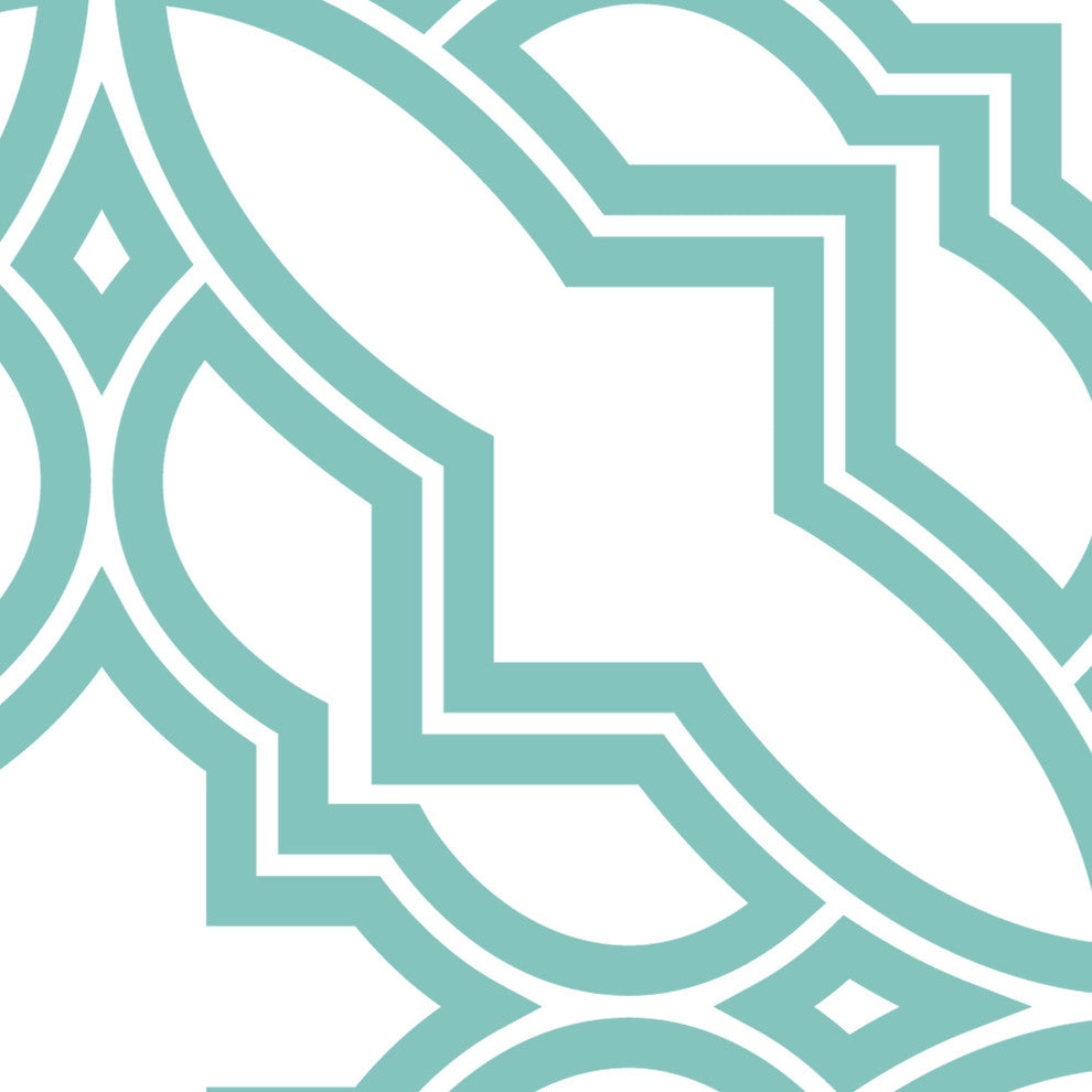 Diamond Flower Peel and Stick Vinyl Wallpaper, Mint, 24"w X 108"h