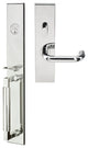 Munich Lever, Mortise Entry Handleset, RHR, Polished Stainless Steel