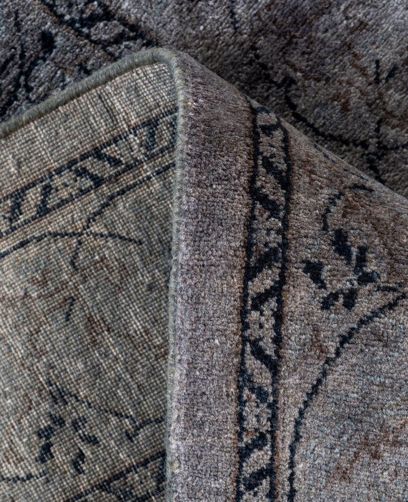 Overdyed One-of-a-Kind Hand-Knotted Area Rug Gray, 2' 8" x 4' 2"