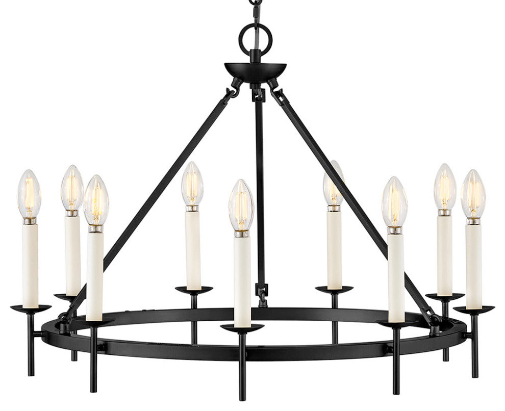 Hinkley Copley Medium Ring Chandelier, Black