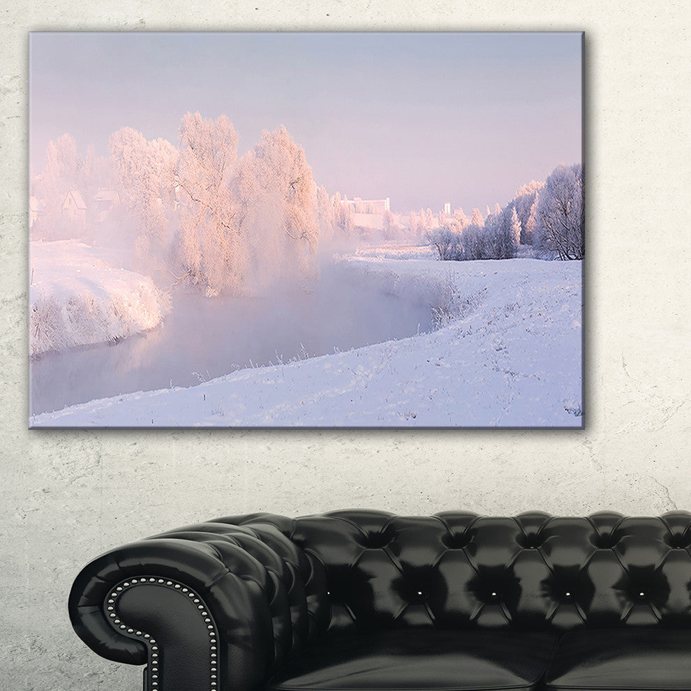 "Frosty Winter Sunshine Panorama" Landscape Print Wall Art, 40"x20"