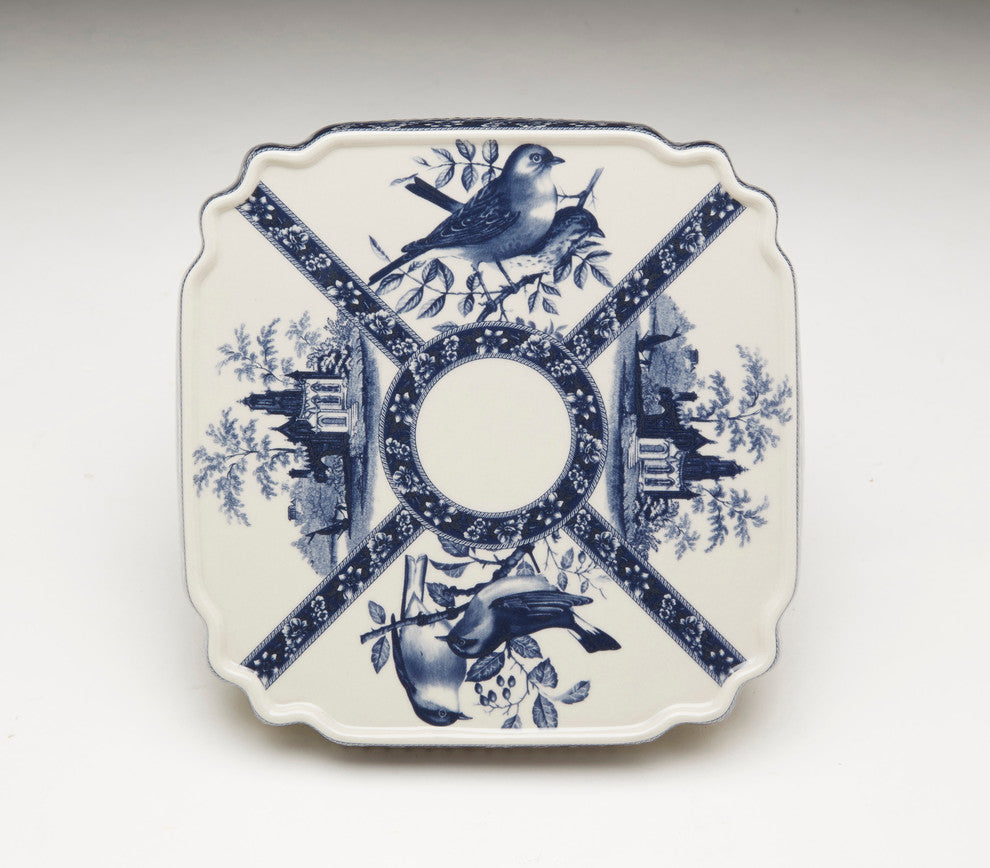 Blue and White Cake Plate