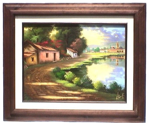 Shoreline. Mexican Oil Painting