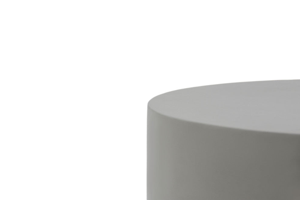 Rome 34" Round Concrete Coffee Table, Space Grey