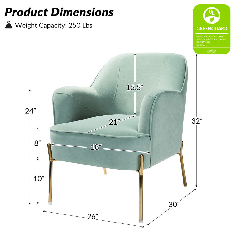 Nora Fabric Accent Chair, Sage