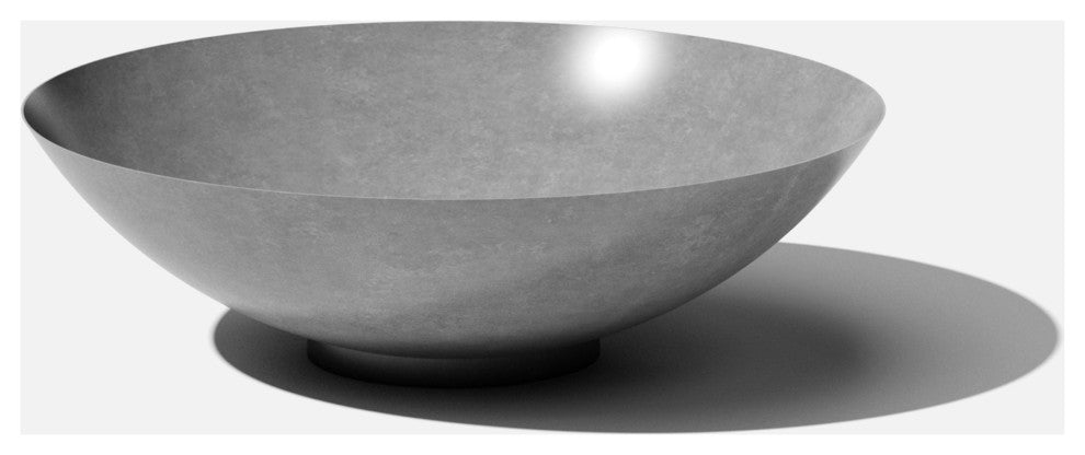 Metallic Series Round Corten Steel Bowl Planter, 22"