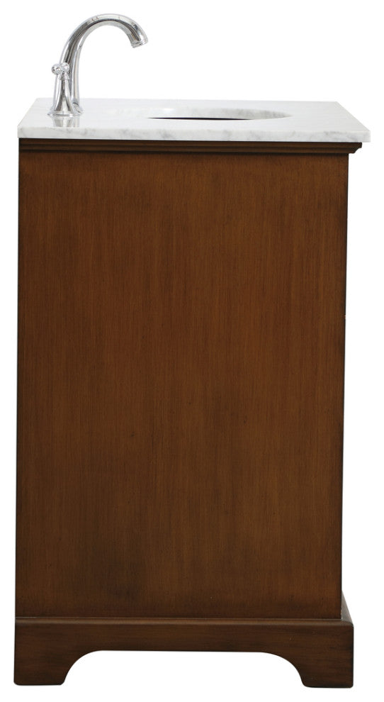 Amber Single Bathroom Vanity, Blue, Teak, 36"