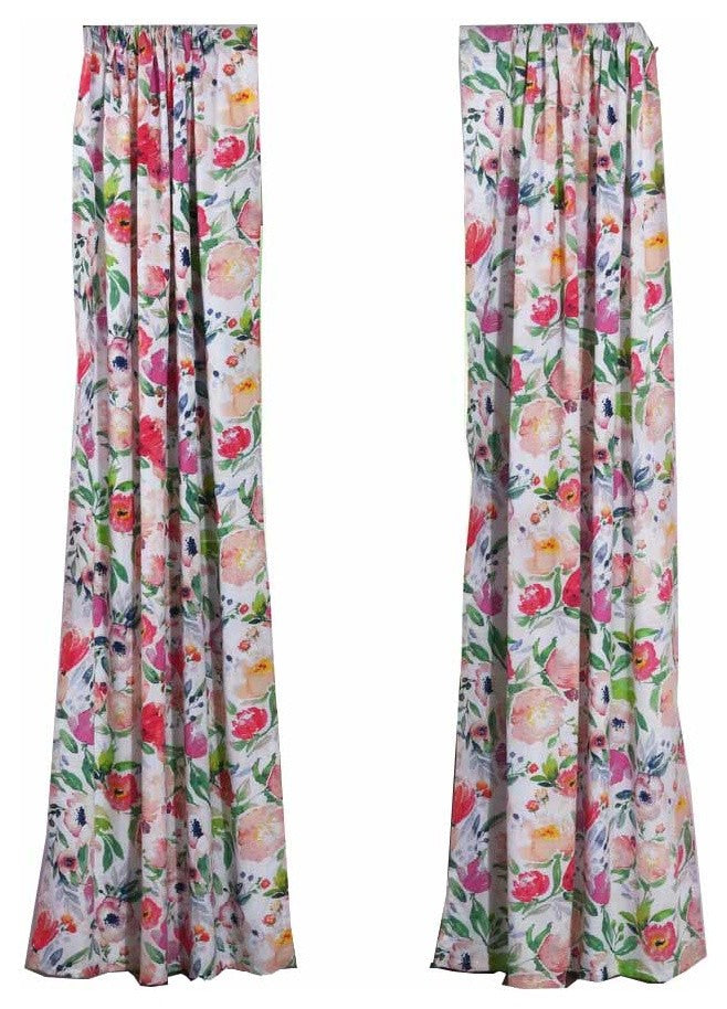 Barefoot Bungalow Blossom Curtain Panel Pair, Multicolor