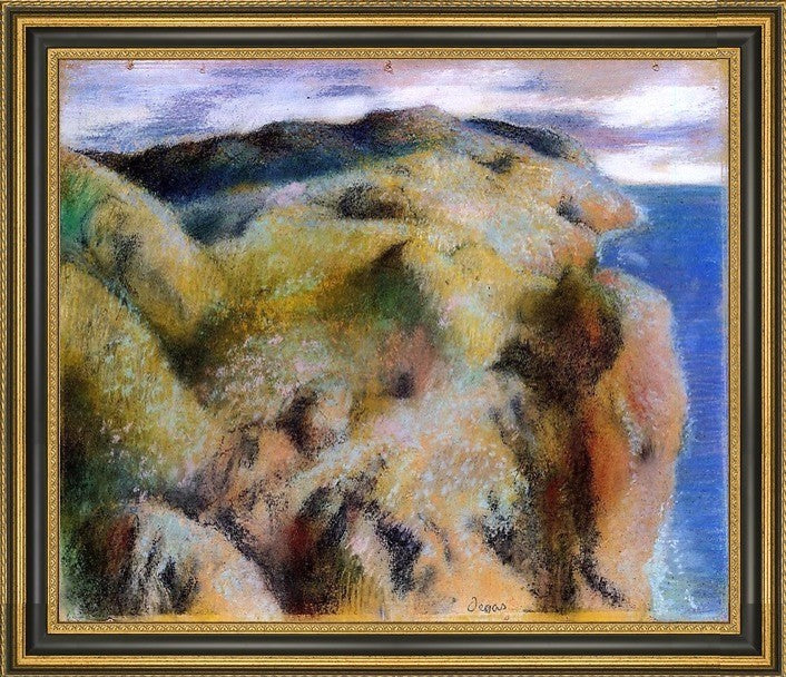Edgar Degas Steep Coast Framed Premium Canvas Print, 25"x20