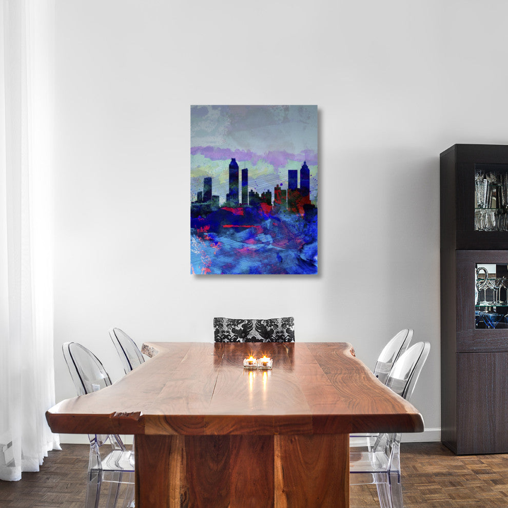 "Atlanta Watercolor Skyline" Fine Art Print