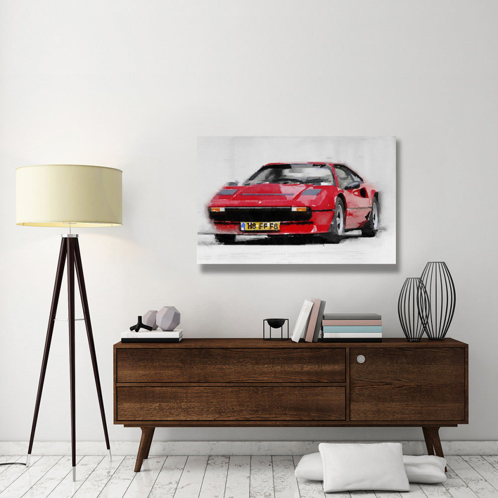 "Ferrari 208 GTB Turbo Watercolor" Fine Art Print