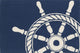 Frontporch Ship Wheel Indoor/Outdoor Rug Navy 1'8"x2' 6"