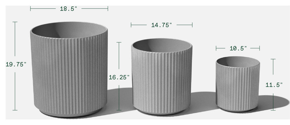 Veradek Demi Series Demi Trio (12in; 16in; 20in) Bundle, Gray