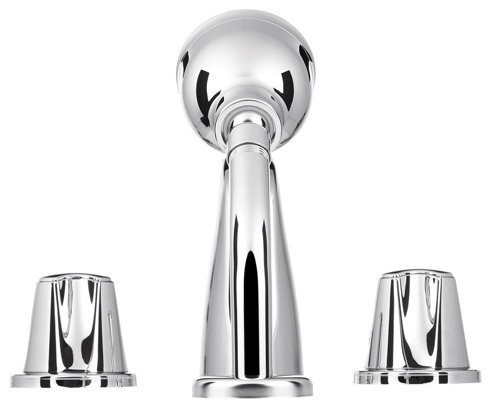 Pfister 2-Handle Tub and Shower Faucet, Metal Knob Handles, Chrome