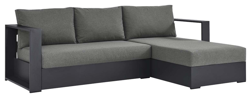 Tahoe Outdoor Patio Powder-Coated Aluminum 2-Piece Right-Facing Chaise Sectional