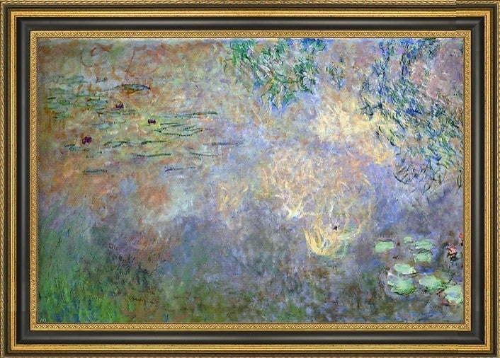 Claude Oscar Monet WaterLily Pond with Irises (Left Half)Canvas Print, 16"x24"