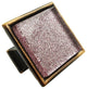 Sparkling Amethyst Puprle Sand Crystal Glass Oil Rubbed Bronze Classic Knob