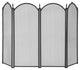 Homebasix 4 Panel Fire Screen, Black