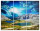 "Sunset Over Alpine Lakes" Photo Metal Wall Art, 3 Panels, 36"x28"