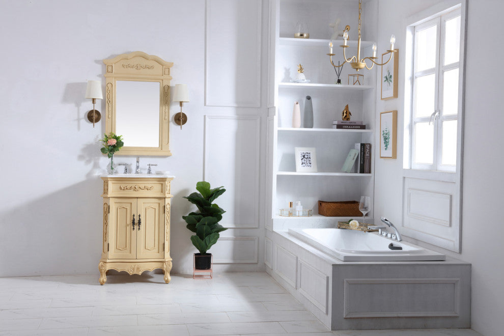 27" Single Bathroom Vanity, Vintage Mint