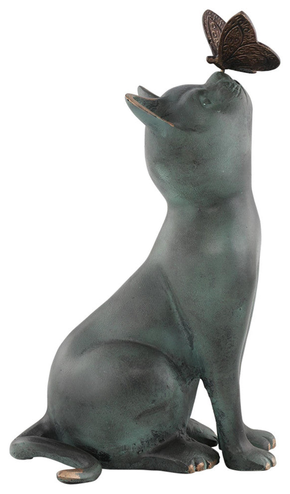 Curiosity Cat Garden Sculpture