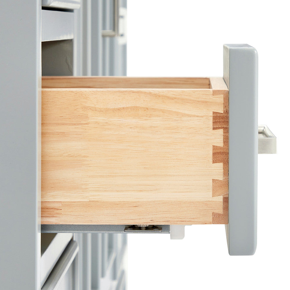 Ariel Stafford 42" Single Right Offset Sink Bathroom Vanity Base, Gray