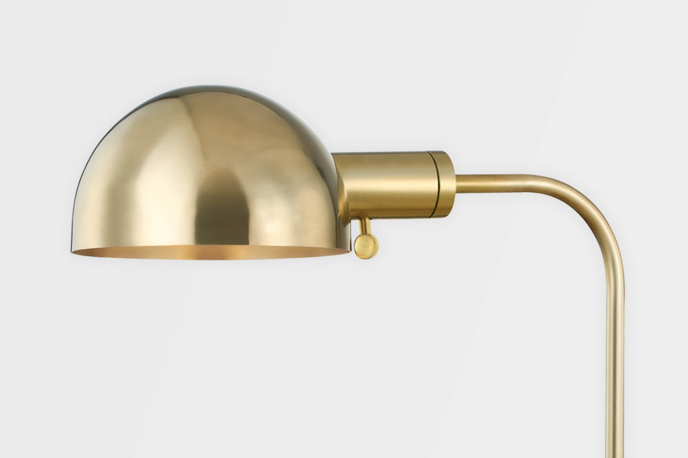 Devon 1-Light Table Lamp by Mark D. Sikes, Aged Brass Frame