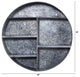 18" Galvanized Circular Metal Wall Mounted Shelf With Four Tier Shelves