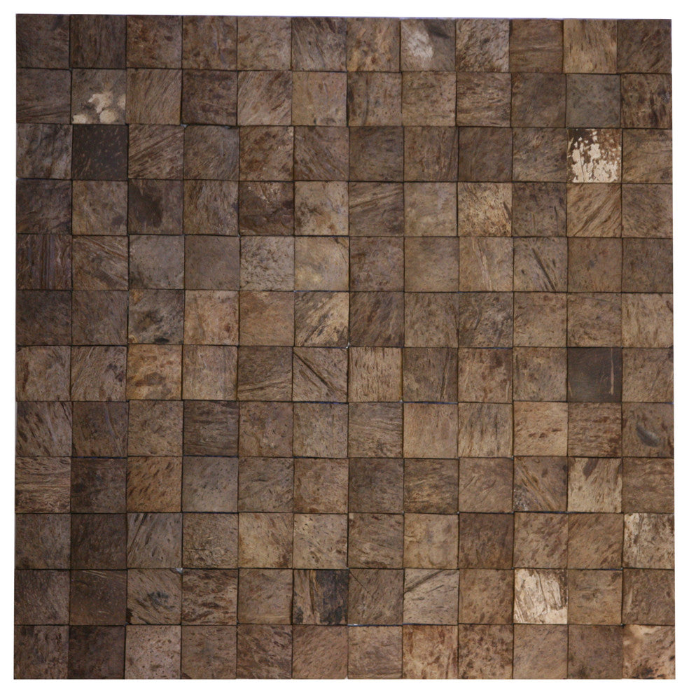 Legion Furniture 11.75"x11.75" Coconut Tile, Walnut