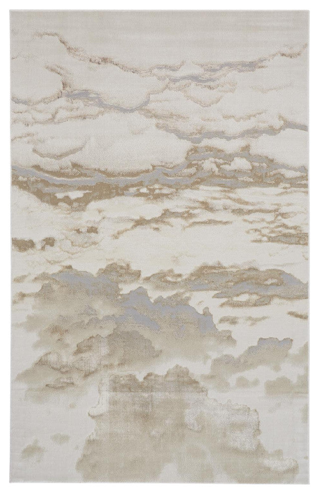 Tripoli R3727 Modern/Casual/Global Area Rug, Beige/Gold, 12'x18'