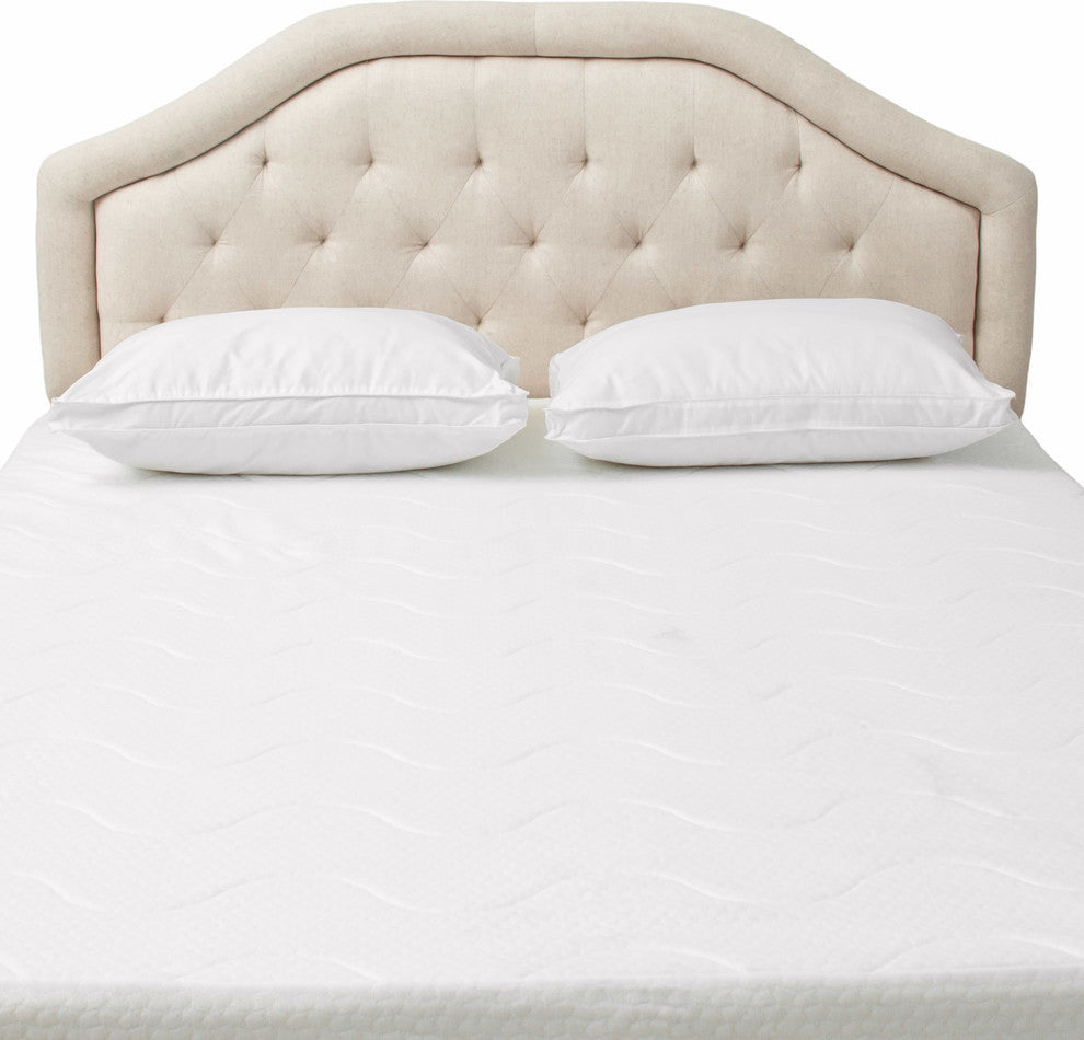 GDF Studio Celina Queen Size Headboard w/ Button Tufted Accent, Light Beige