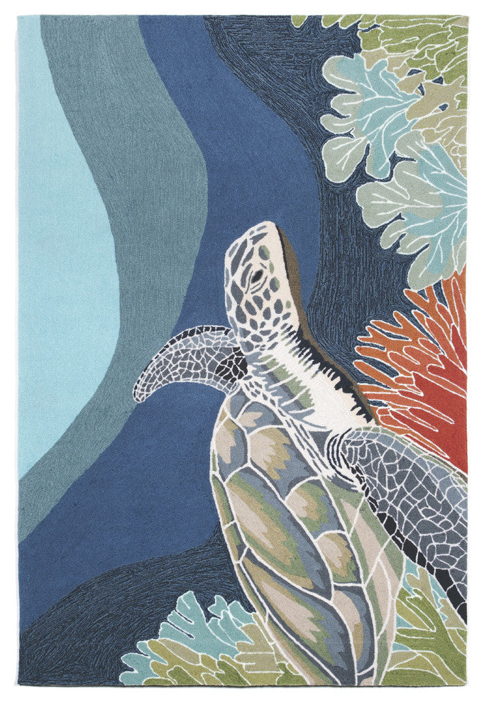 Ravella Akumal Indoor/Outdoor Rug, Ocean, 5'x7'6"